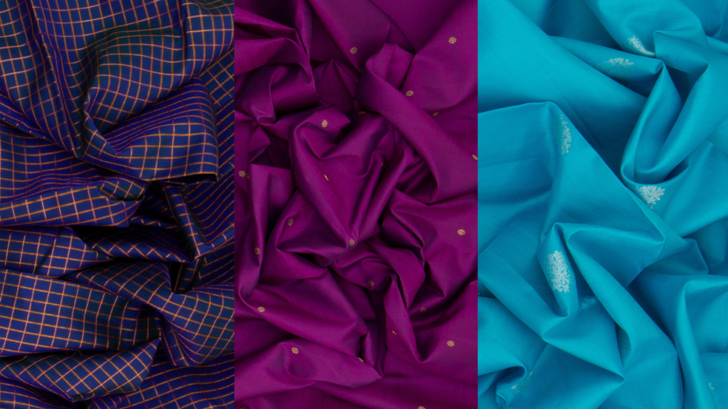 This is the blue color collections of kanchipuram silk sarees 
