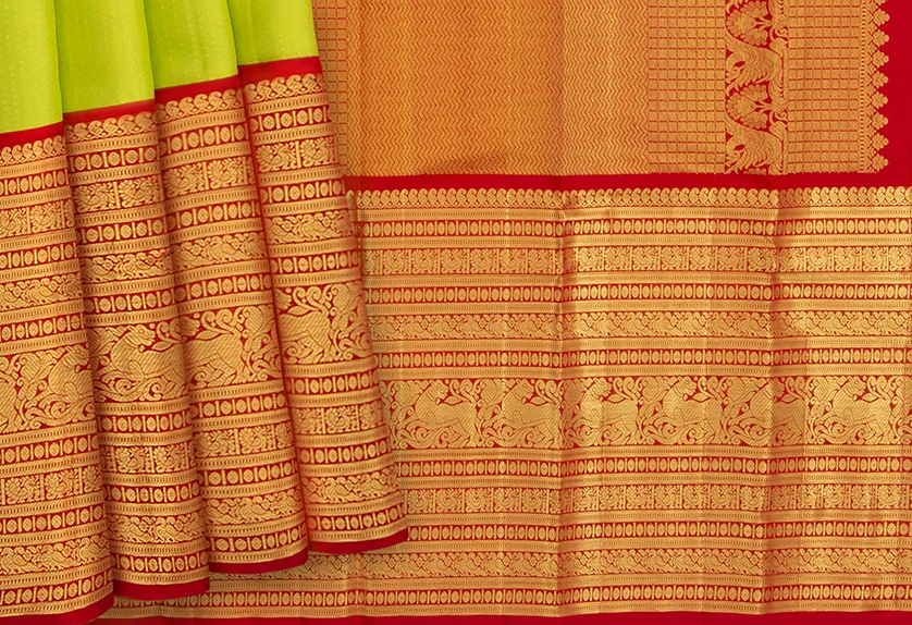 Handloom Kanchipuram Korvai Silk Saree
