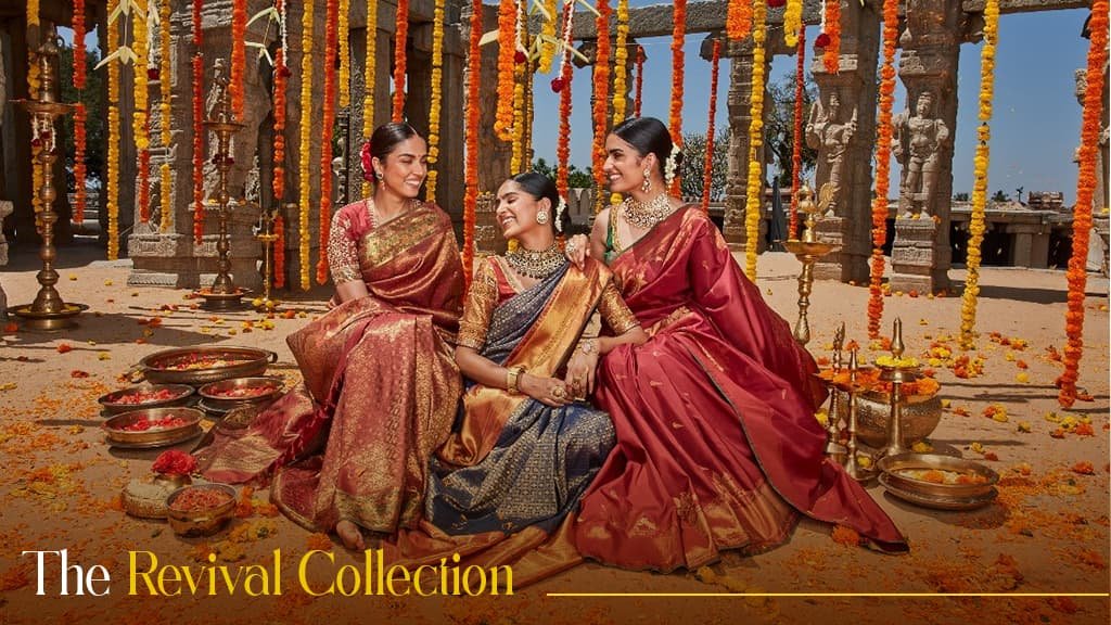 The revival collection of the kanchipuram bridal silk sarees
